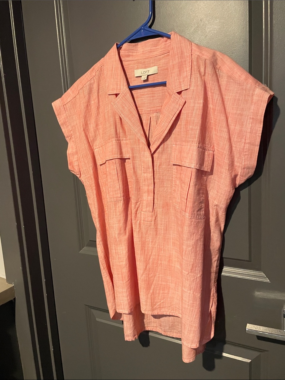 LOFT oversized Dolman with Notched Collar and Front Pockets